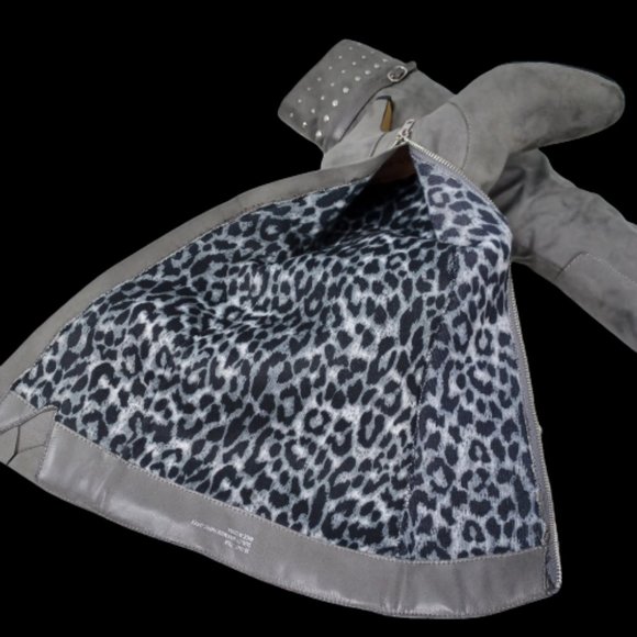 Women's Bella Vita Grey Knee High Heeled Boots sz 7.5 - Picture 6 of 10